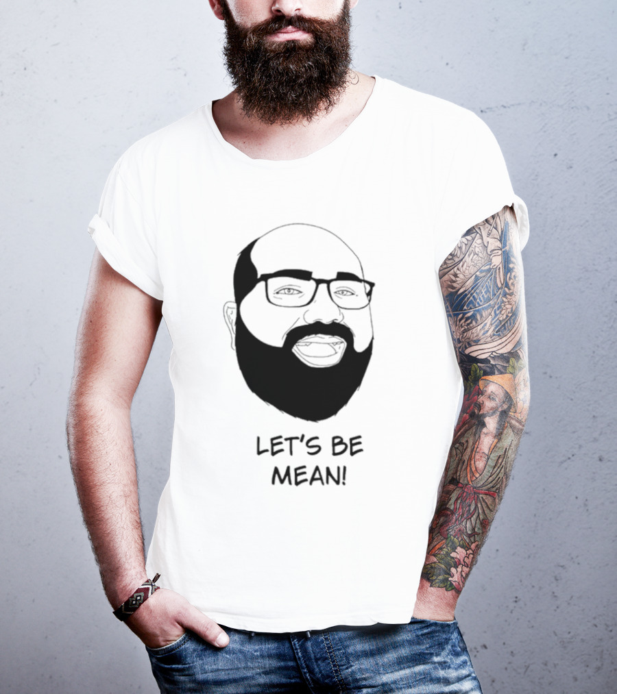 Vsauce Michael Stevens Let's Be Mean Text And Face T-Shirt