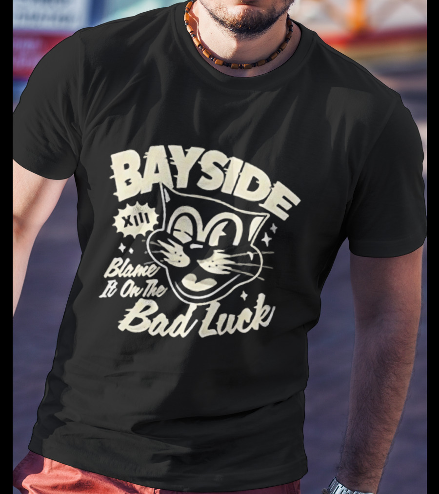 Bayside Blame It On The Bad Luck Cat XIII Stars T-Shirt