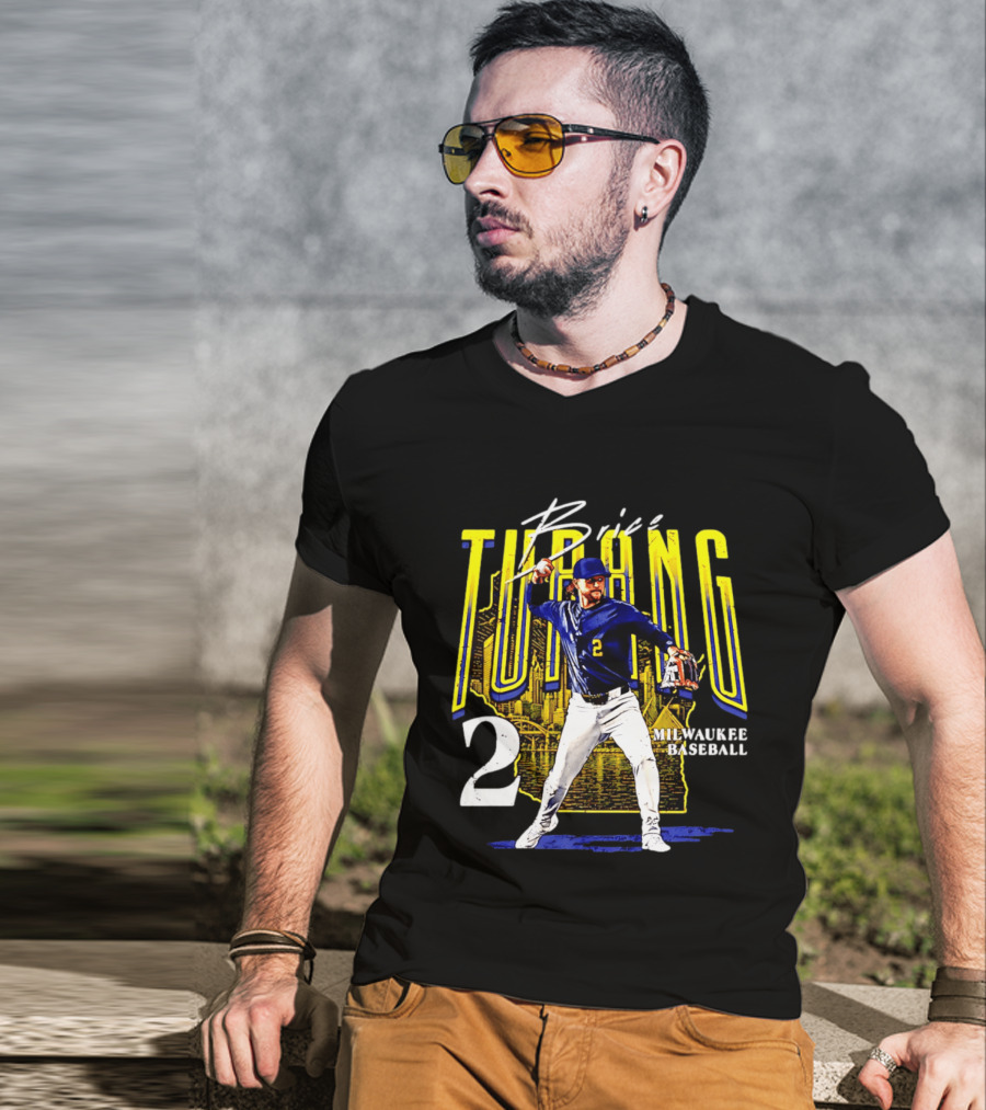 Brice Turang Milwaukee Baseball Player Number 2 T-Shirt