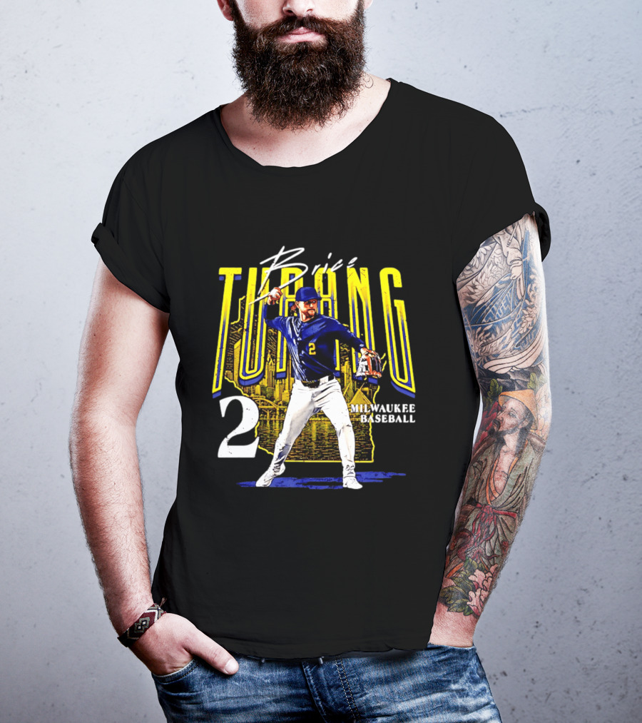 Brice Turang Milwaukee Baseball Player Number 2 T-Shirt