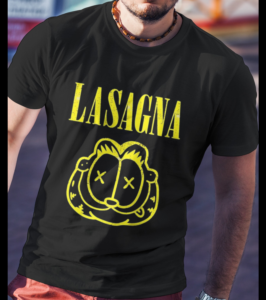 Lasagna Cat Parody Smells Like Teen Spirit T-Shirt