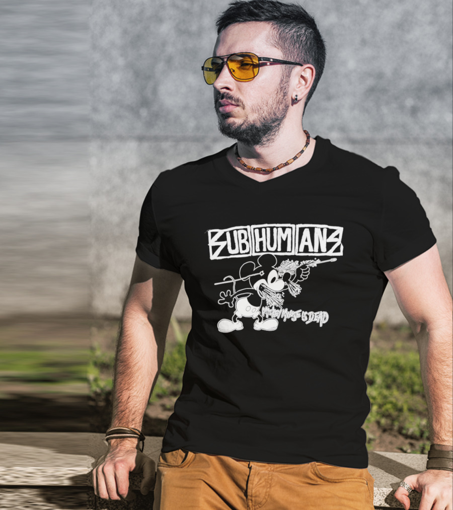 Subhumans Mickey Mouse Is Dead Punk Rock T-Shirt