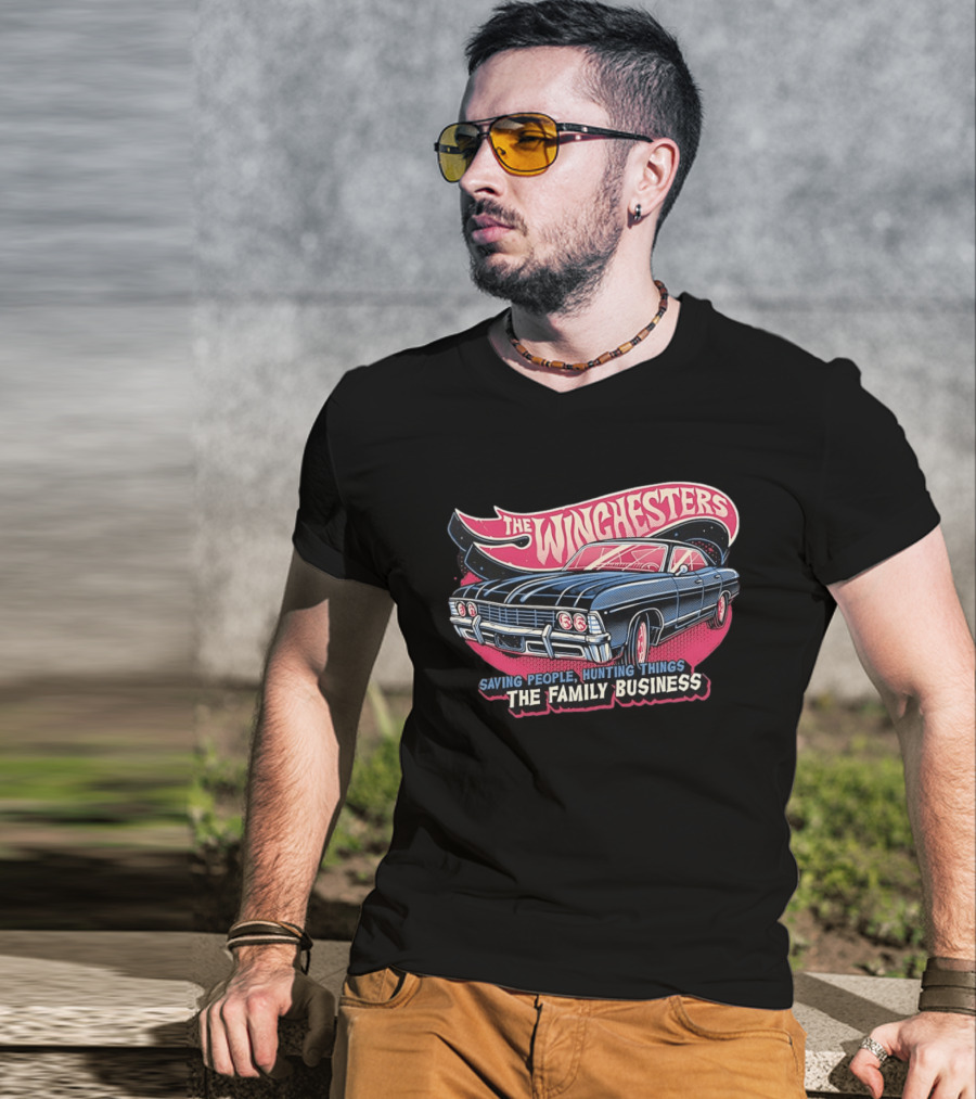 The Winchesters Impala Saving People Hunting Things Family Business T-Shirt