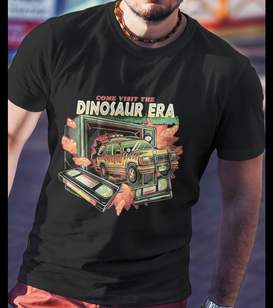 Come Visit The Dinosaur Era Jeep Bursting Through TV T-Shirt