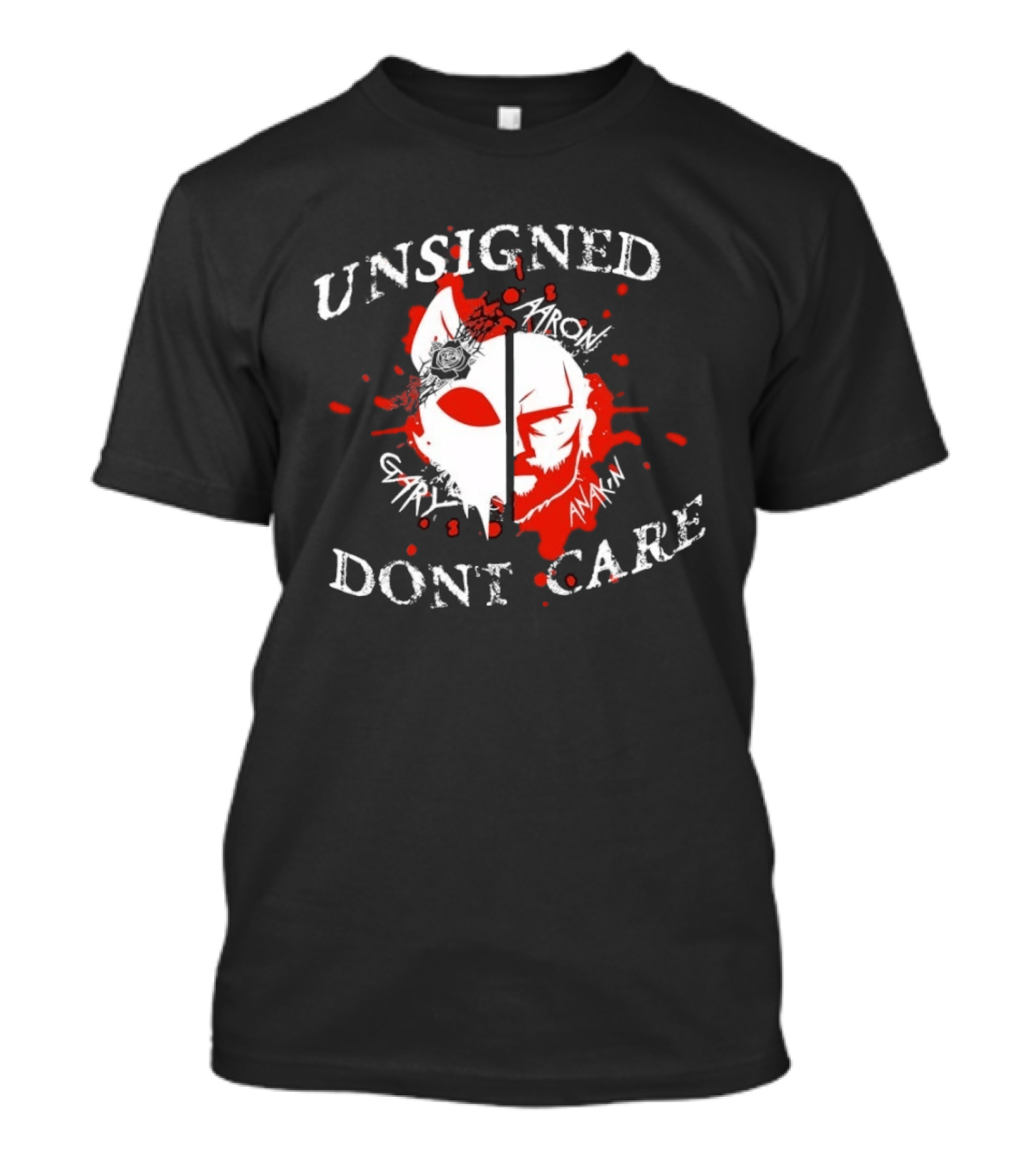 Unsigned Dont Care Aaron Gary Anakin Split Mask T-Shirt