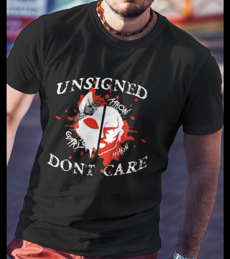 Unsigned Dont Care Aaron Gary Anakin Split Mask T-Shirt