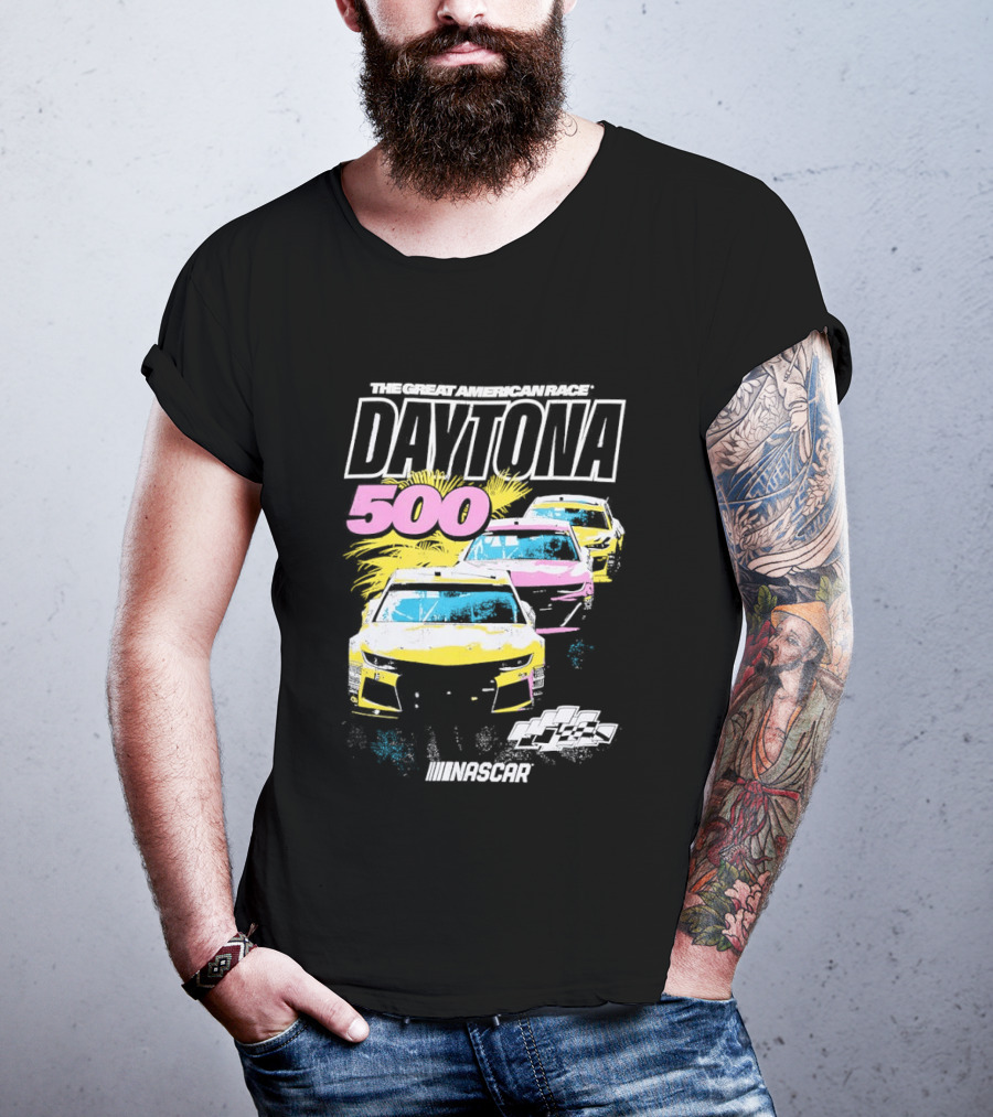Daytona 500 NASCAR Racing The Great American Race Stock Car Competition T-Shirt