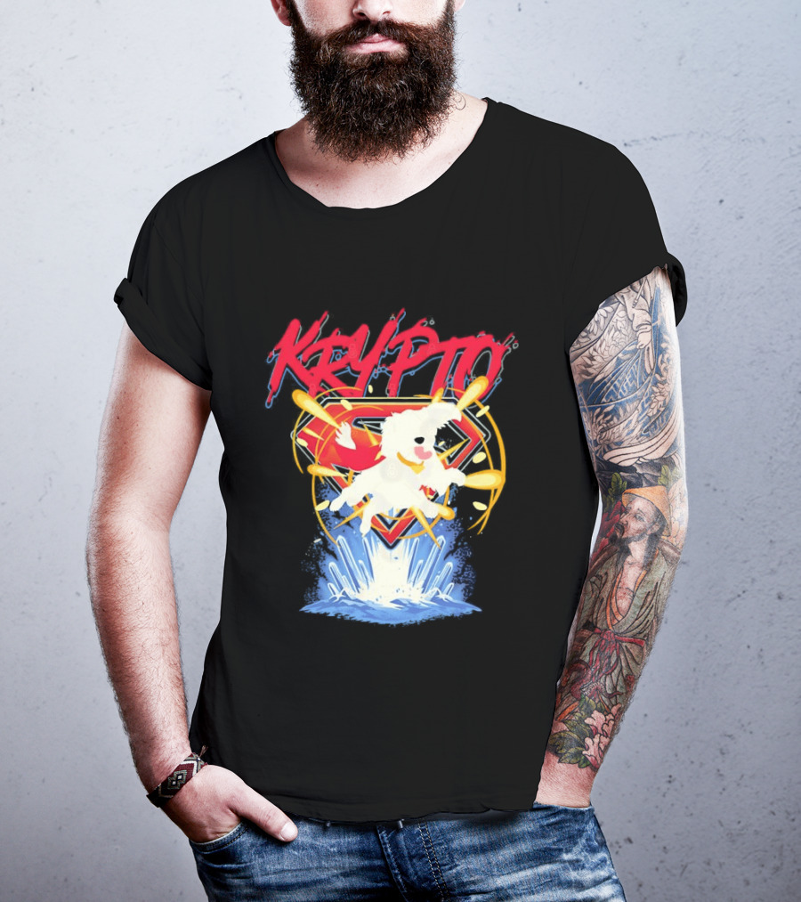 Krypto The Superdog With Superman Symbol And Skateboard T-Shirt