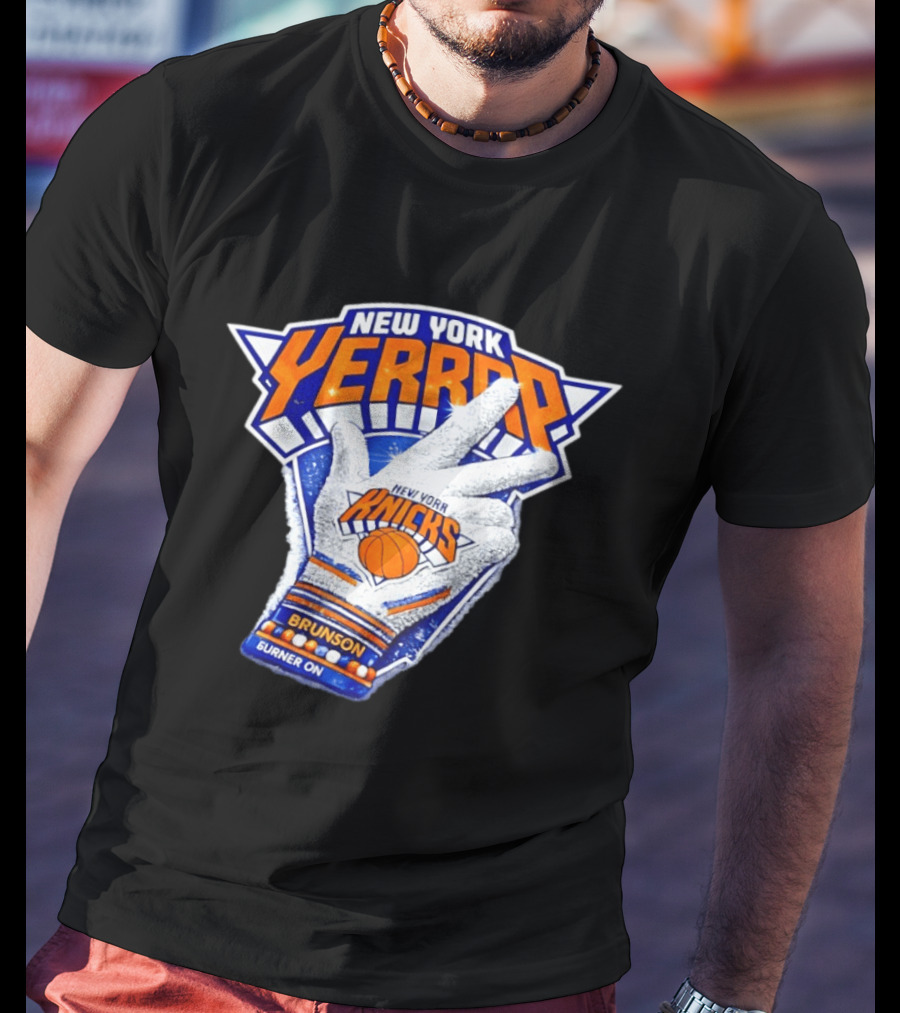 New York Yerrrp Jalen Brunson Knicks Burner On T-Shirt