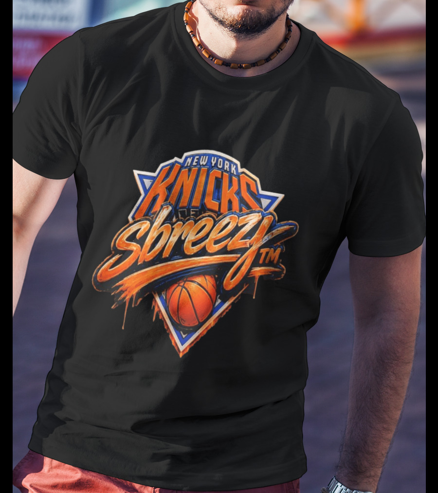 New York Knicks Sbreezy Basketball Triangle TM T-Shirt