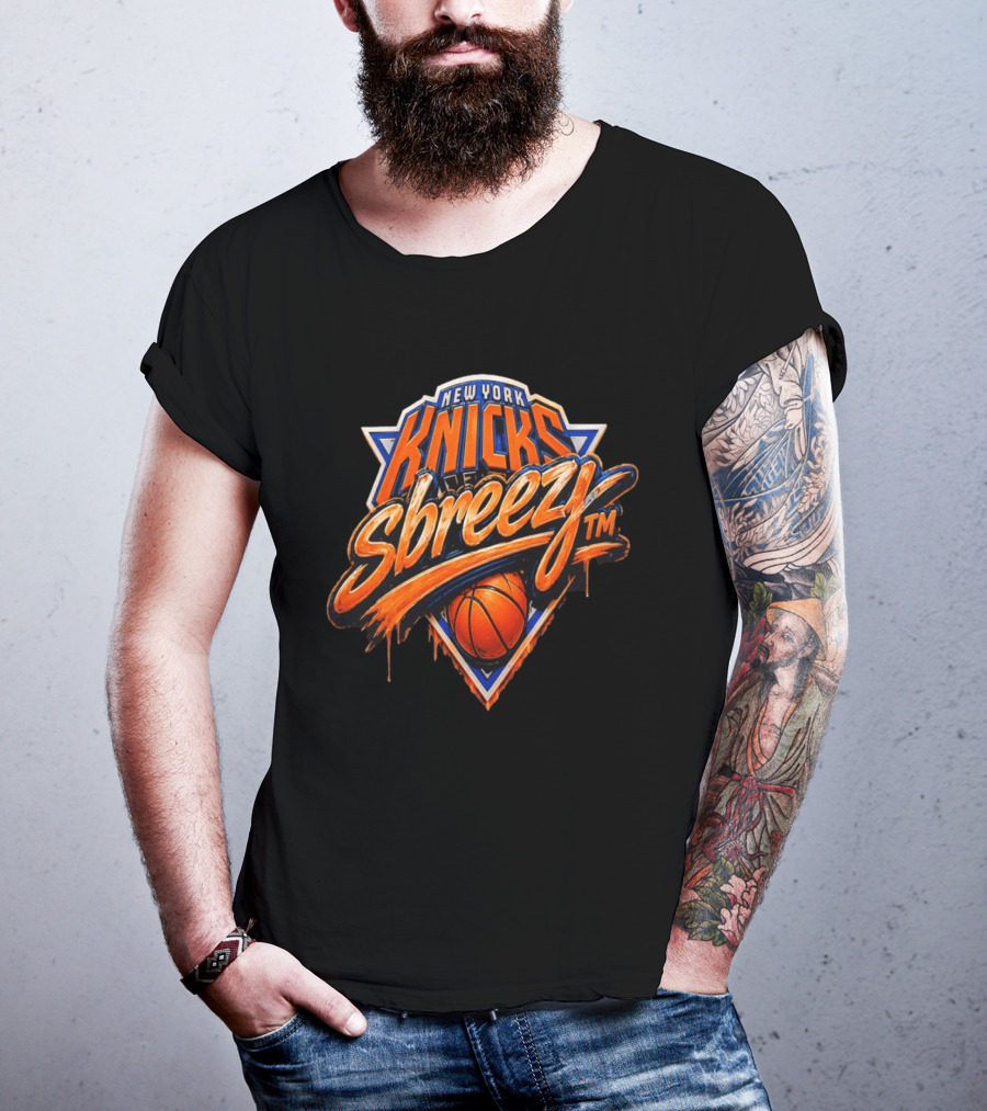 New York Knicks Sbreezy Basketball Triangle TM T-Shirt