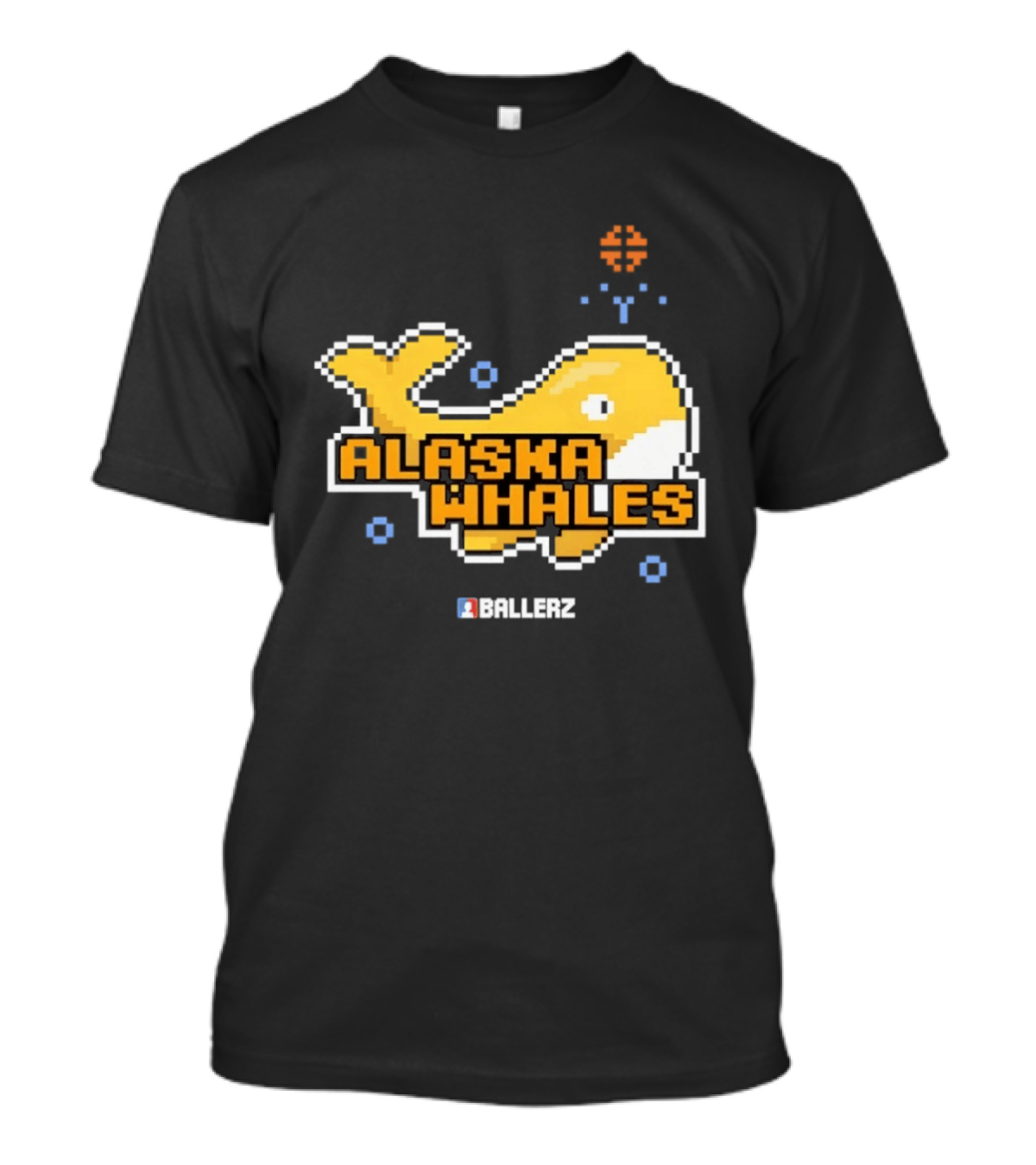 Alaska Whales Ballerz Pixel Whale T-Shirt