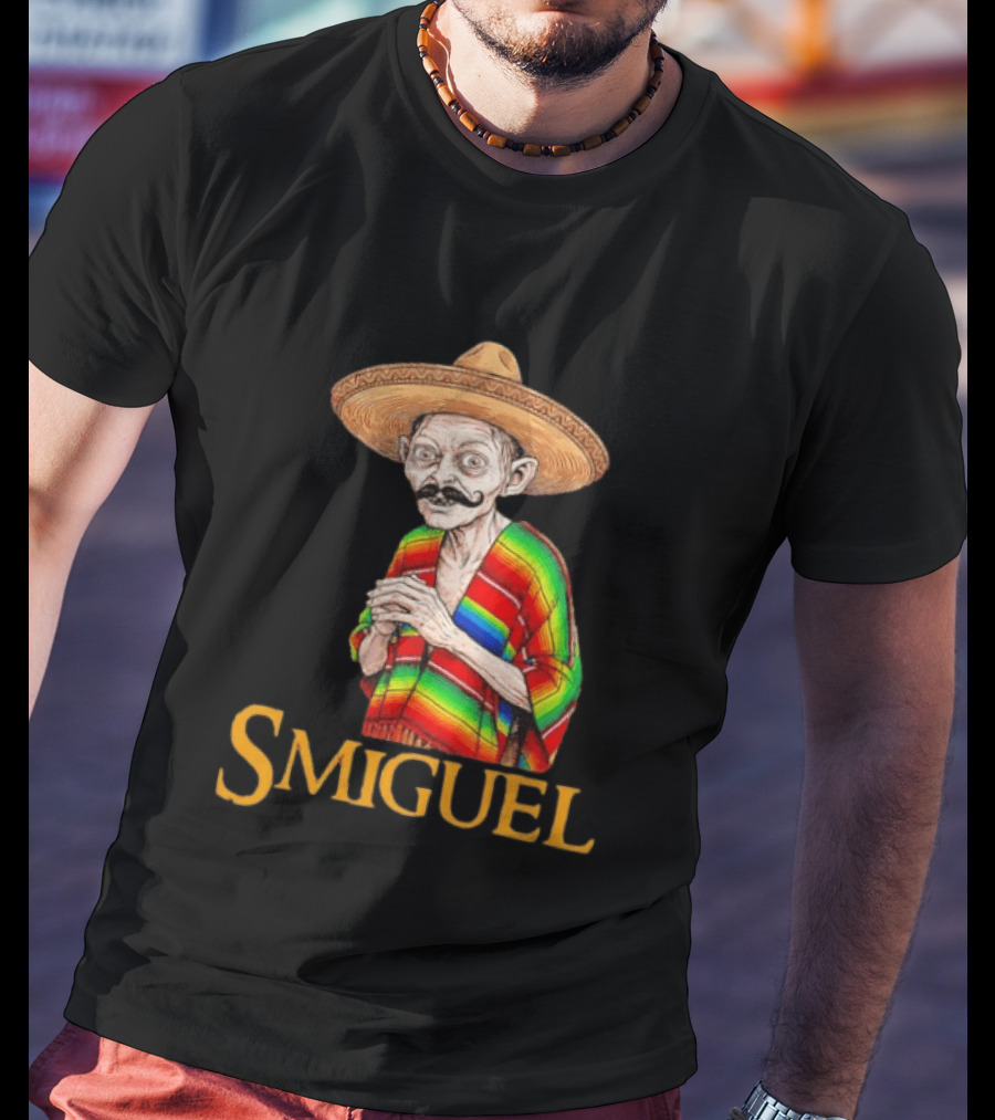 Smiguel Mexican Poncho Sombrero T-Shirt