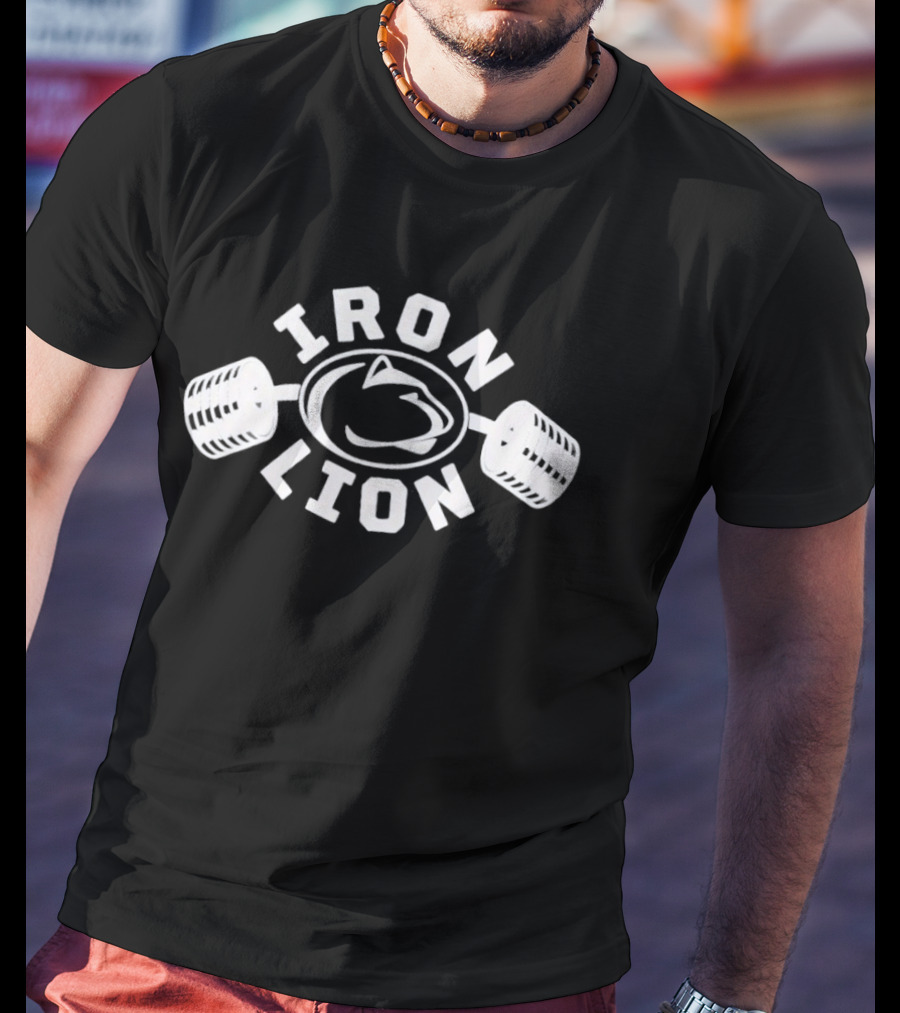 Iron Lion Penn State Nittany Lion Gym Weightlifting T-Shirt