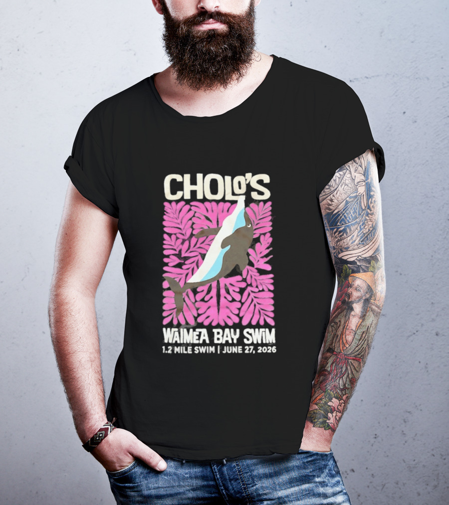 Cholo's Waimea Bay Swim 1.2 Mile Swim June 27 2026 T-Shirt