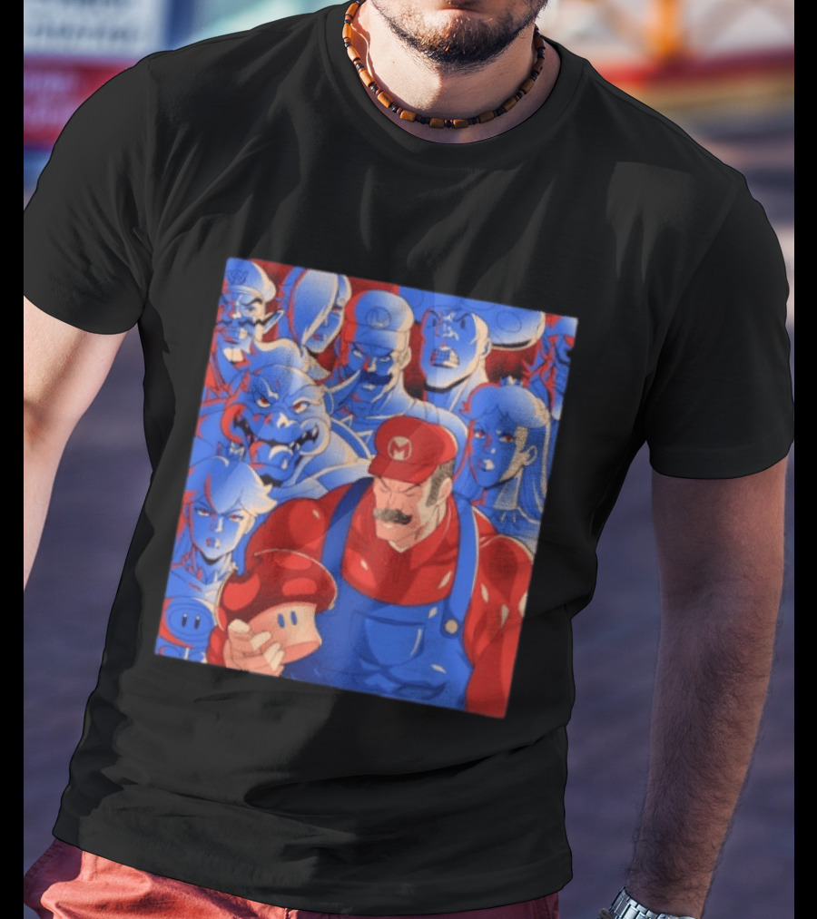 Leader Of Mushrooms Mario Nostalgic Gaming Characters T-Shirt