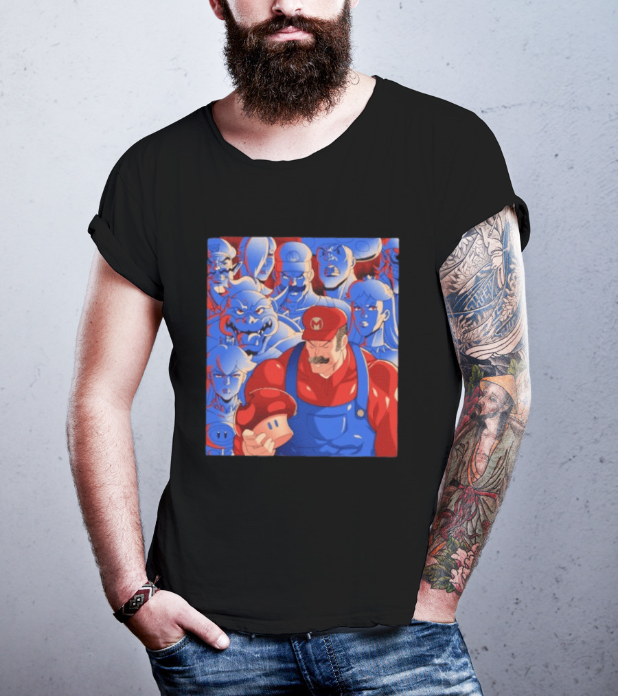 Leader Of Mushrooms Mario Nostalgic Gaming Characters T-Shirt