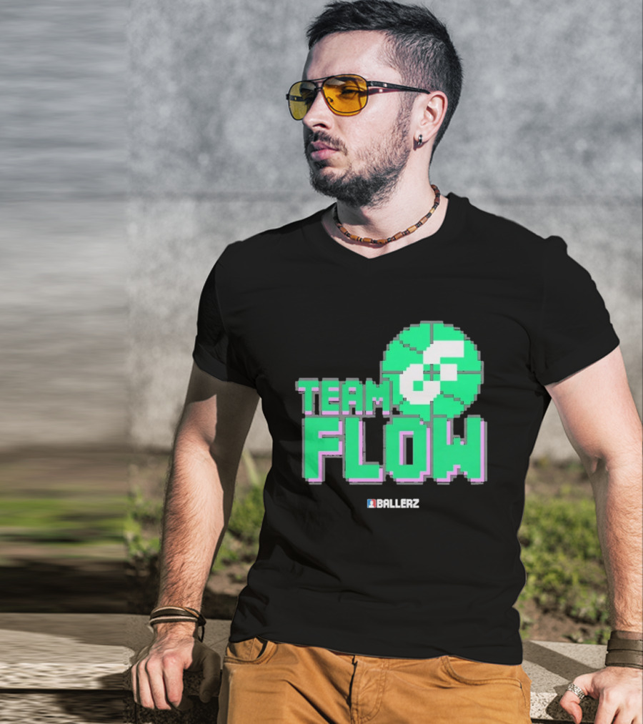 Team Flow Ballerz Pixel Basketball T-Shirt