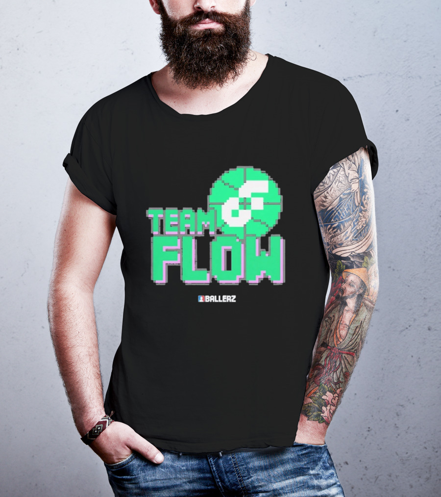 Team Flow Ballerz Pixel Basketball T-Shirt