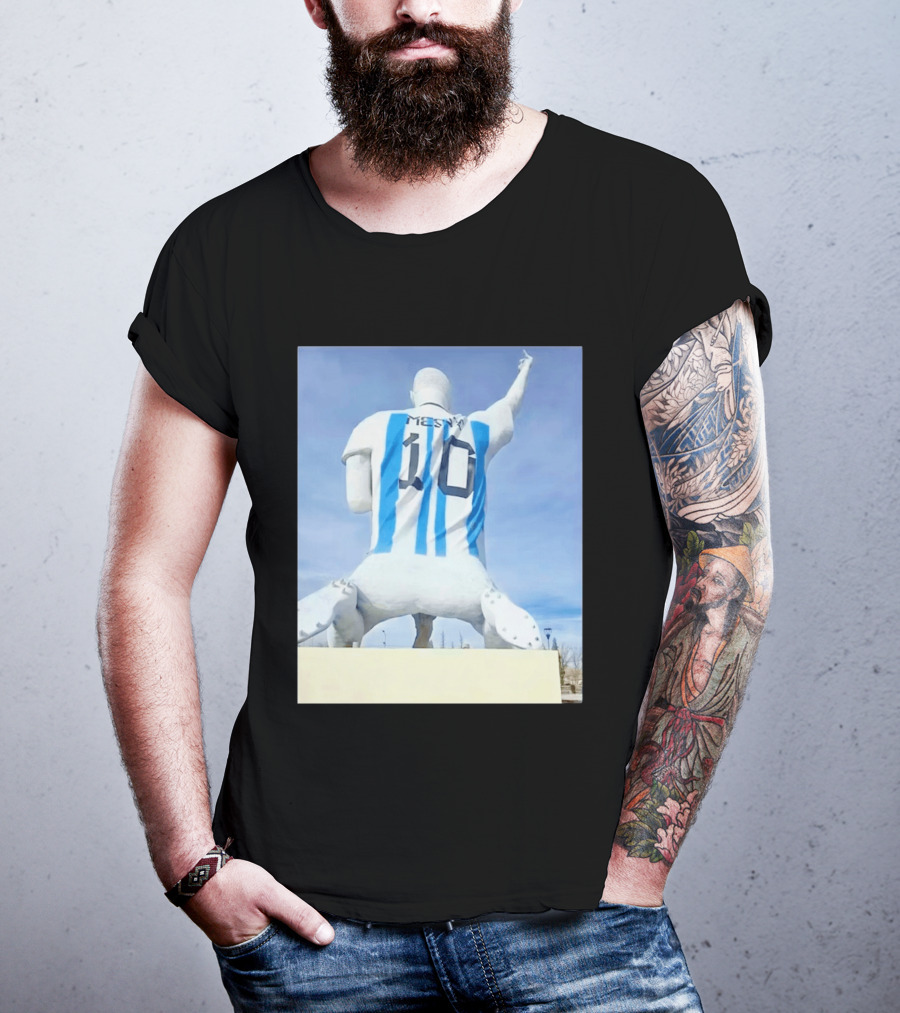 Lionel Messi 10 Argentina Jersey Statue Meme T-Shirt