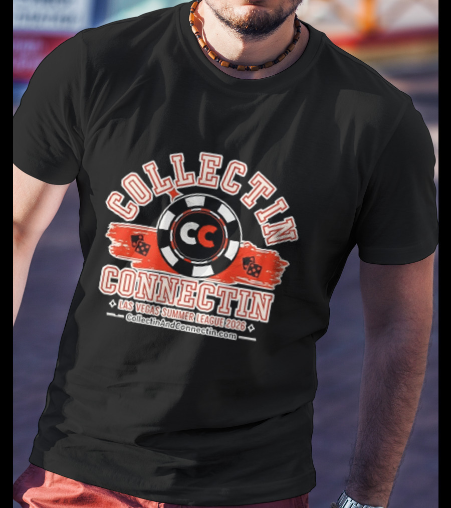 Collectin Connectin Las Vegas Summer League 2026 Casino Dice Poker Chip T-Shirt