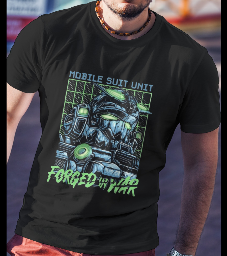 Mobile Suit Unit Forged In War Mecha Robot T-Shirt