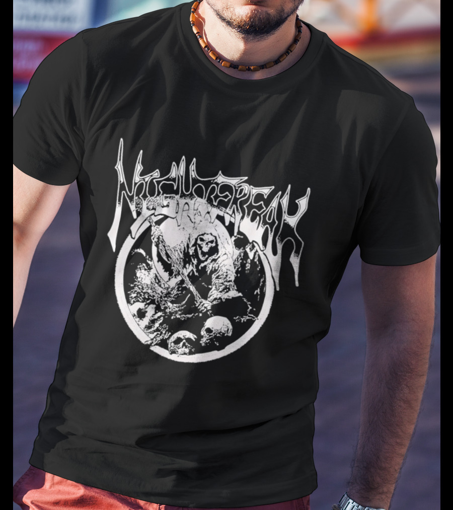 Night Freak Grim Reaper Skull Circle T-Shirt