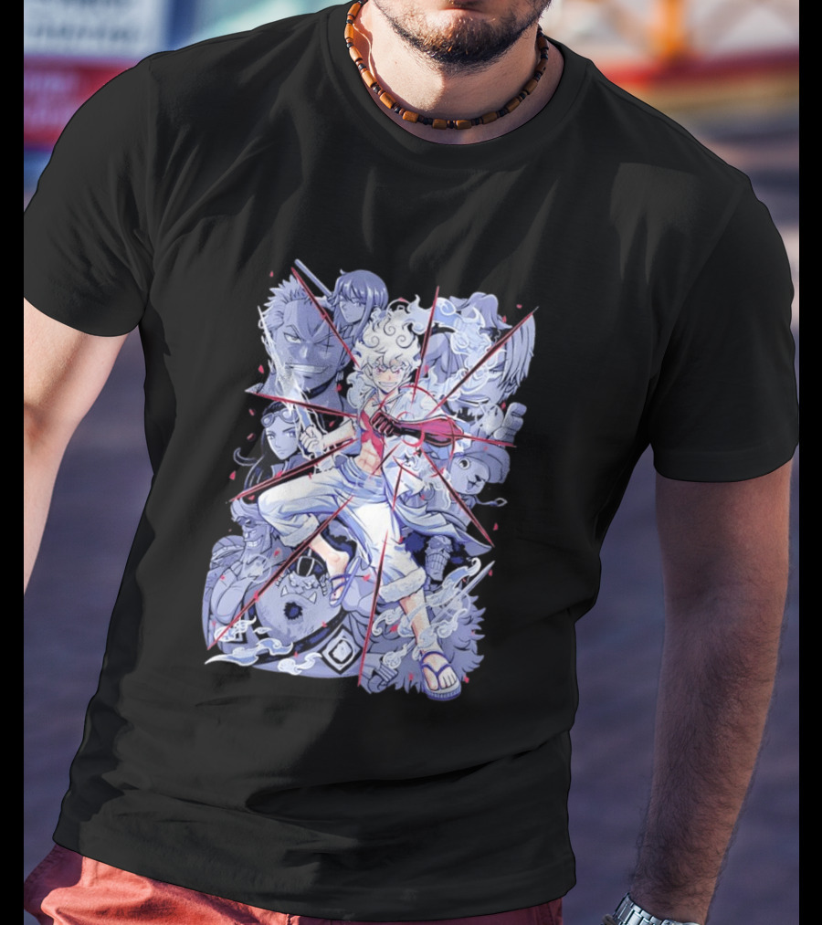 Luffy Gear Fifth Transformation With Crew Fearless Adventure T-Shirt