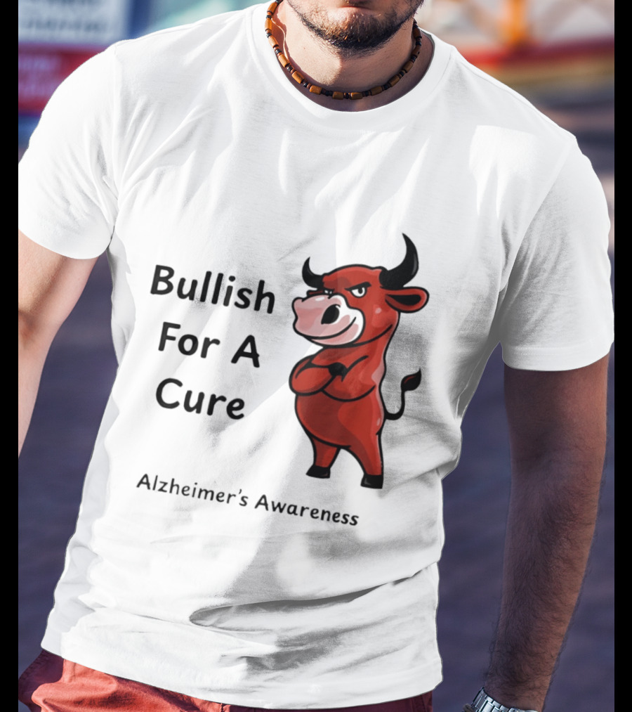 Bullish For A Cure Alzheimer's Awareness Red Bull T-Shirt