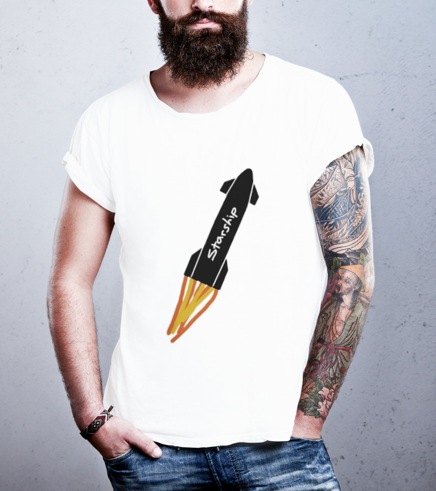 Starship Rocket SpaceX Space Exploration T-Shirt