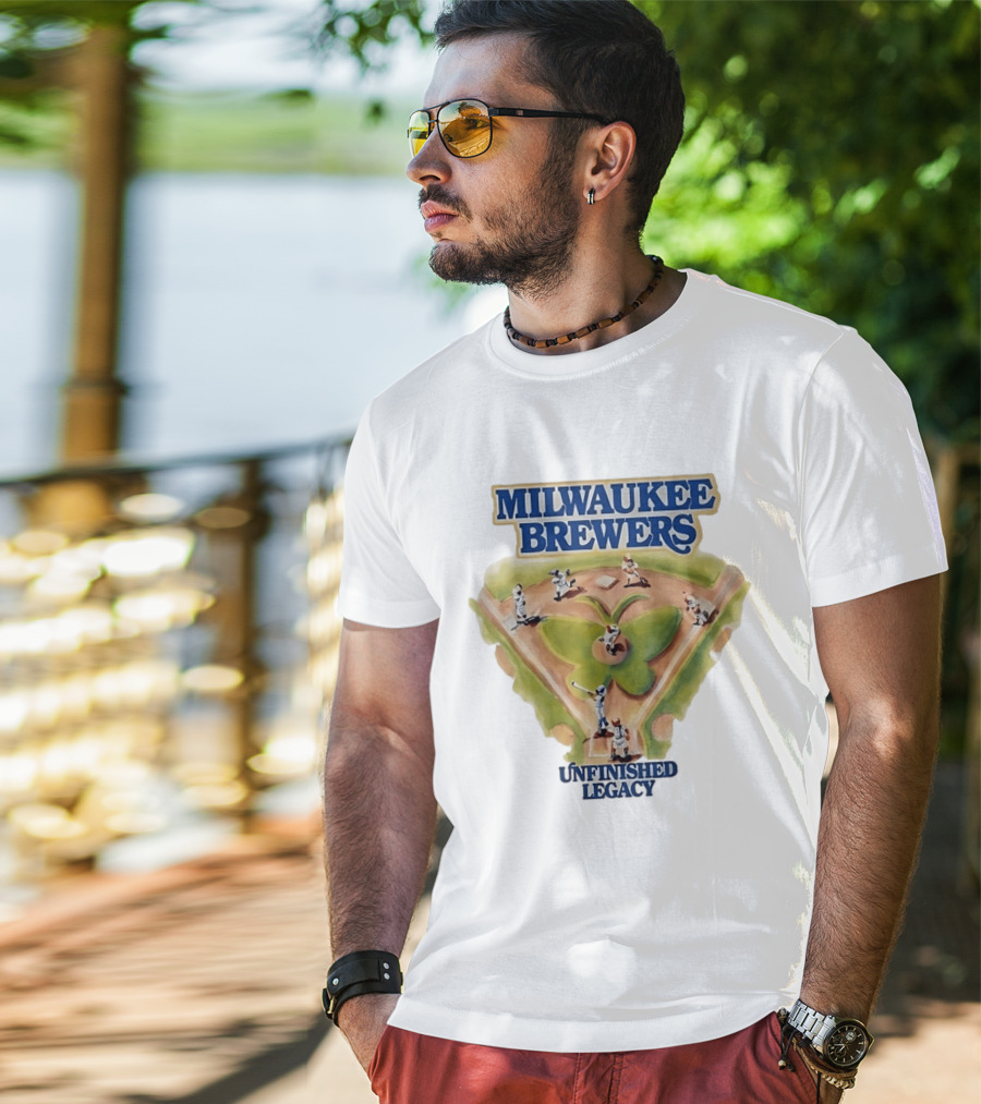 Milwaukee Brewers Unfinished Legacy Baseball Field T-Shirt