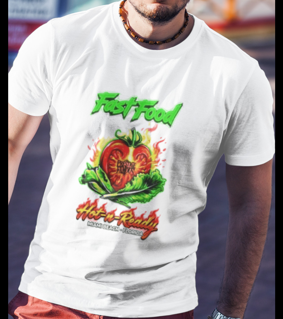 Fast Food Prestige Famous Hot N Ready Miami Beach Florida T-Shirt