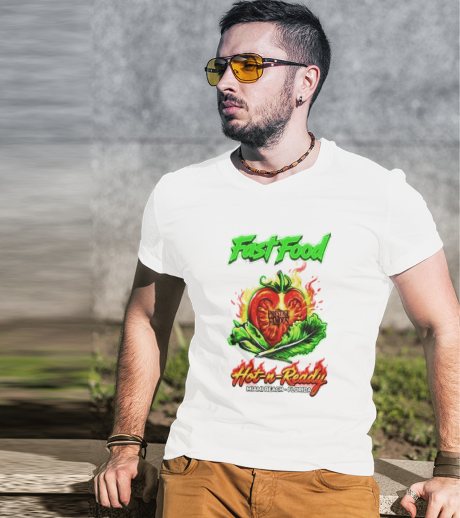 Fast Food Prestige Famous Hot N Ready Miami Beach Florida T-Shirt