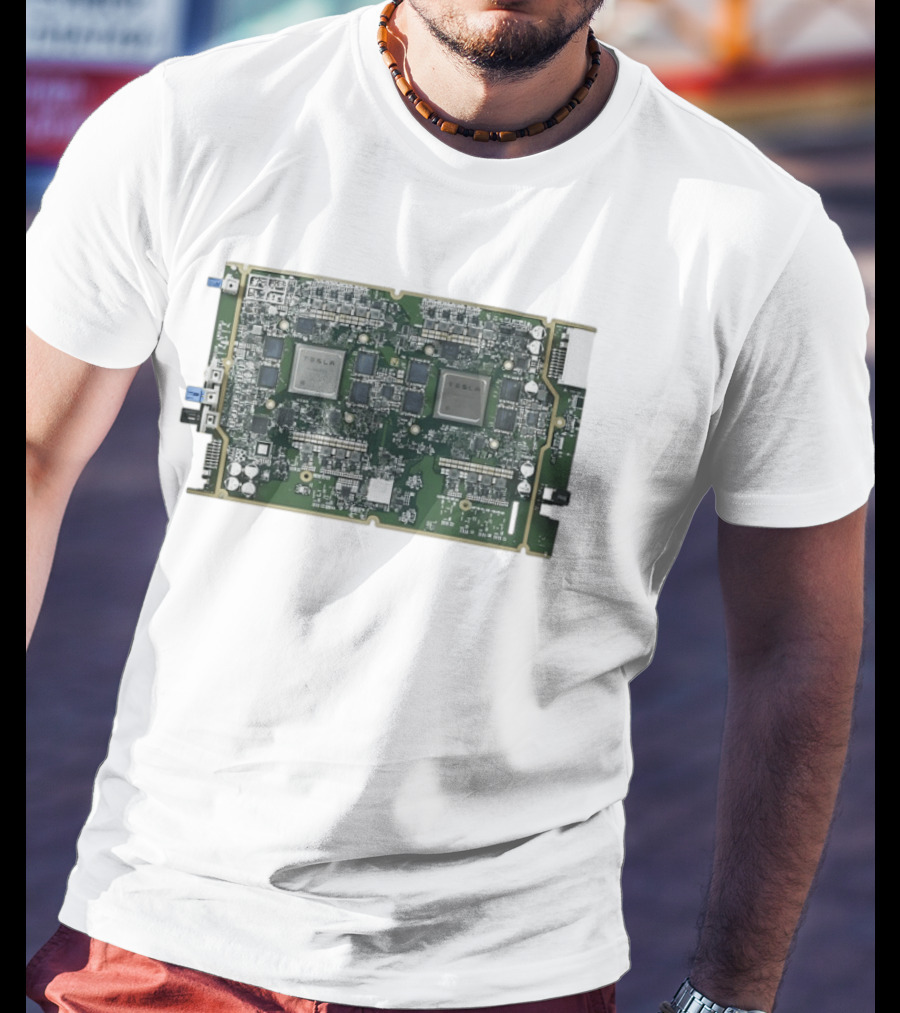 Tesla HW4 Brain Circuit Board Computer Chip Technology T-Shirt