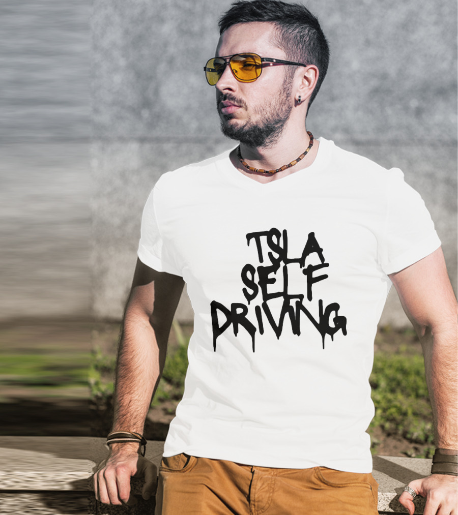 Tsla Self Driving Tesla Elon Musk T-Shirt