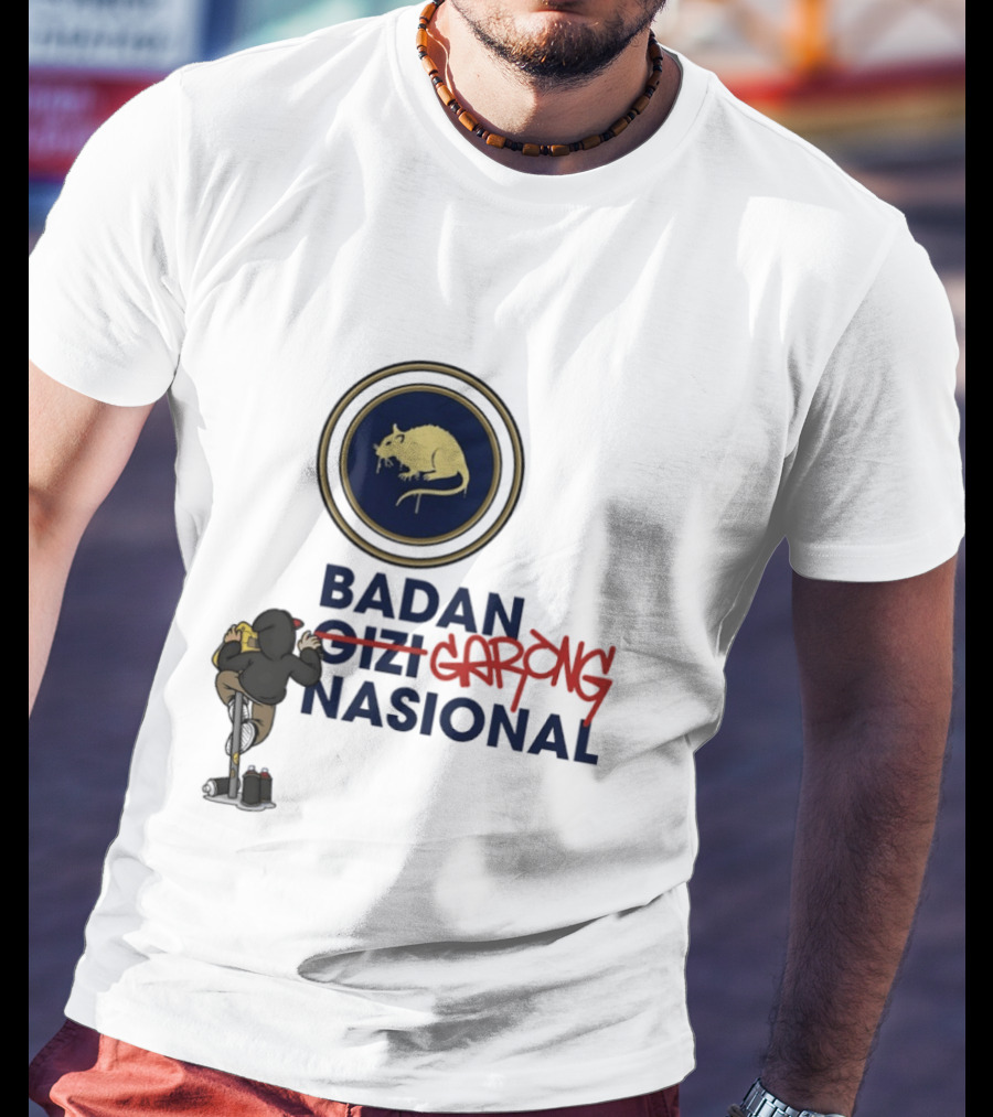 Badan Gizi Garong Nasional Indonesia Rat Symbol Satire T-Shirt