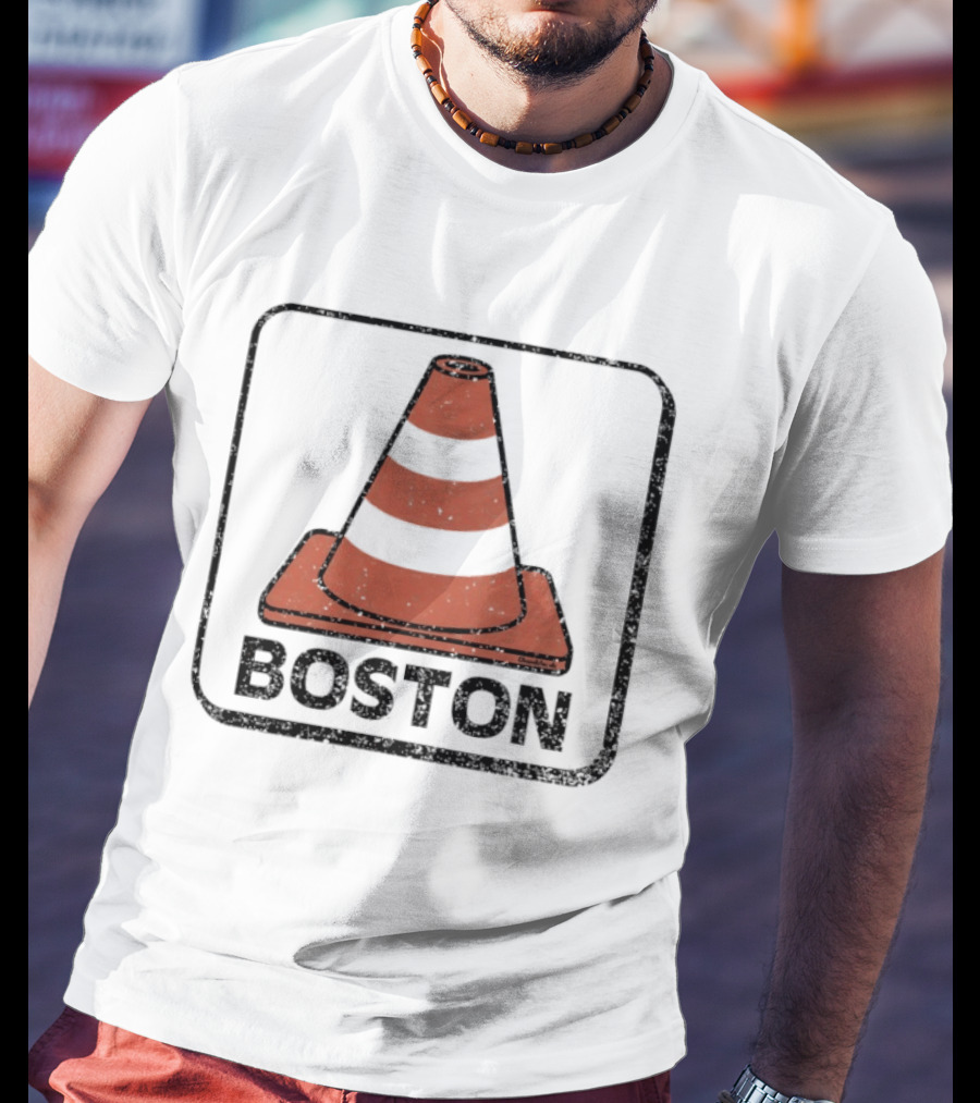 Boston Traffic Cone Urban Humor T-Shirt