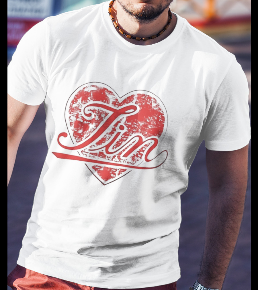 BTS Army Red Jin Heart T-Shirt