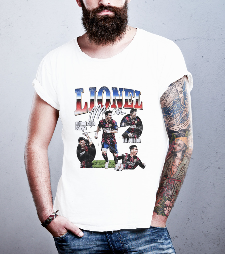 Lionel Messi Futbol Club Barcelona La Pulga M T-Shirt