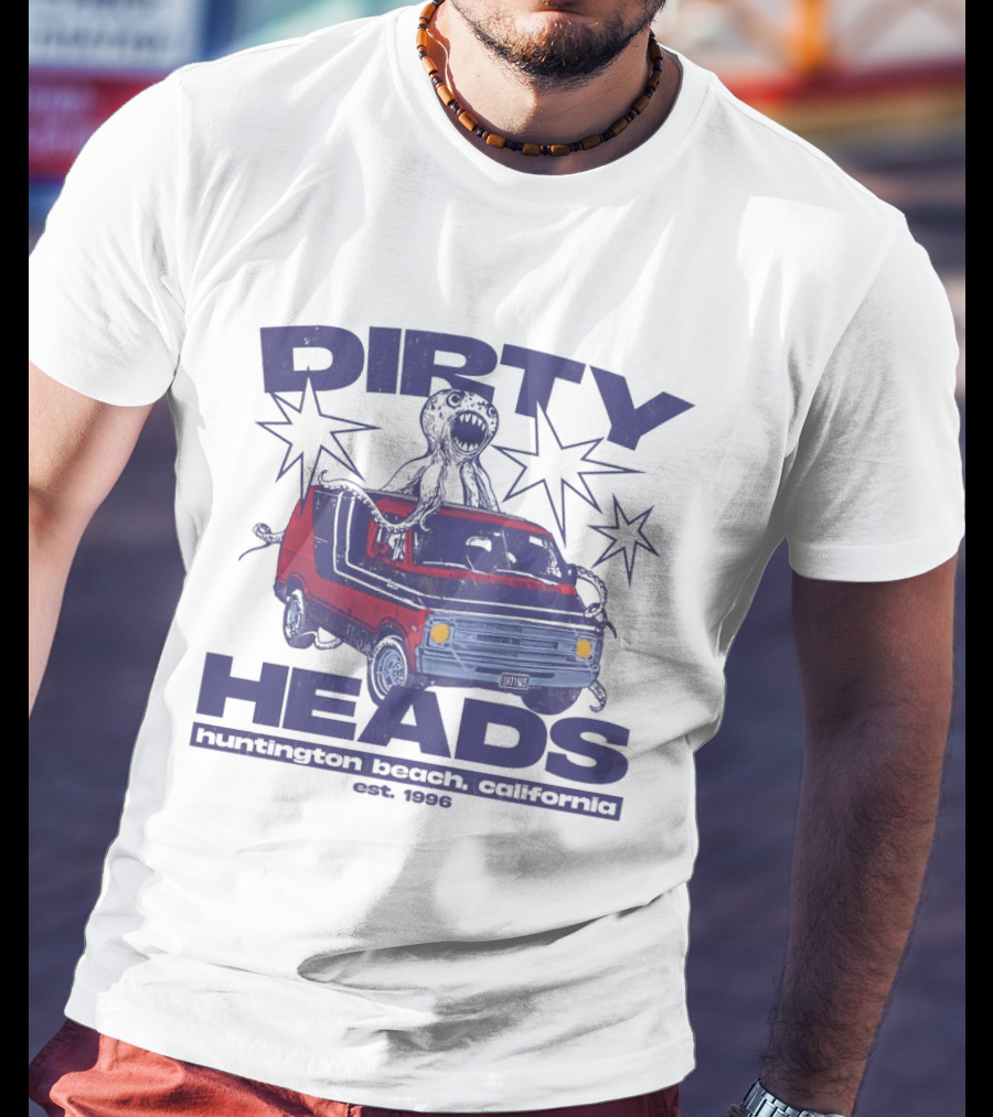 Dirty Heads Huntington Beach California Van And Octopus Est. 1996 T-Shirt