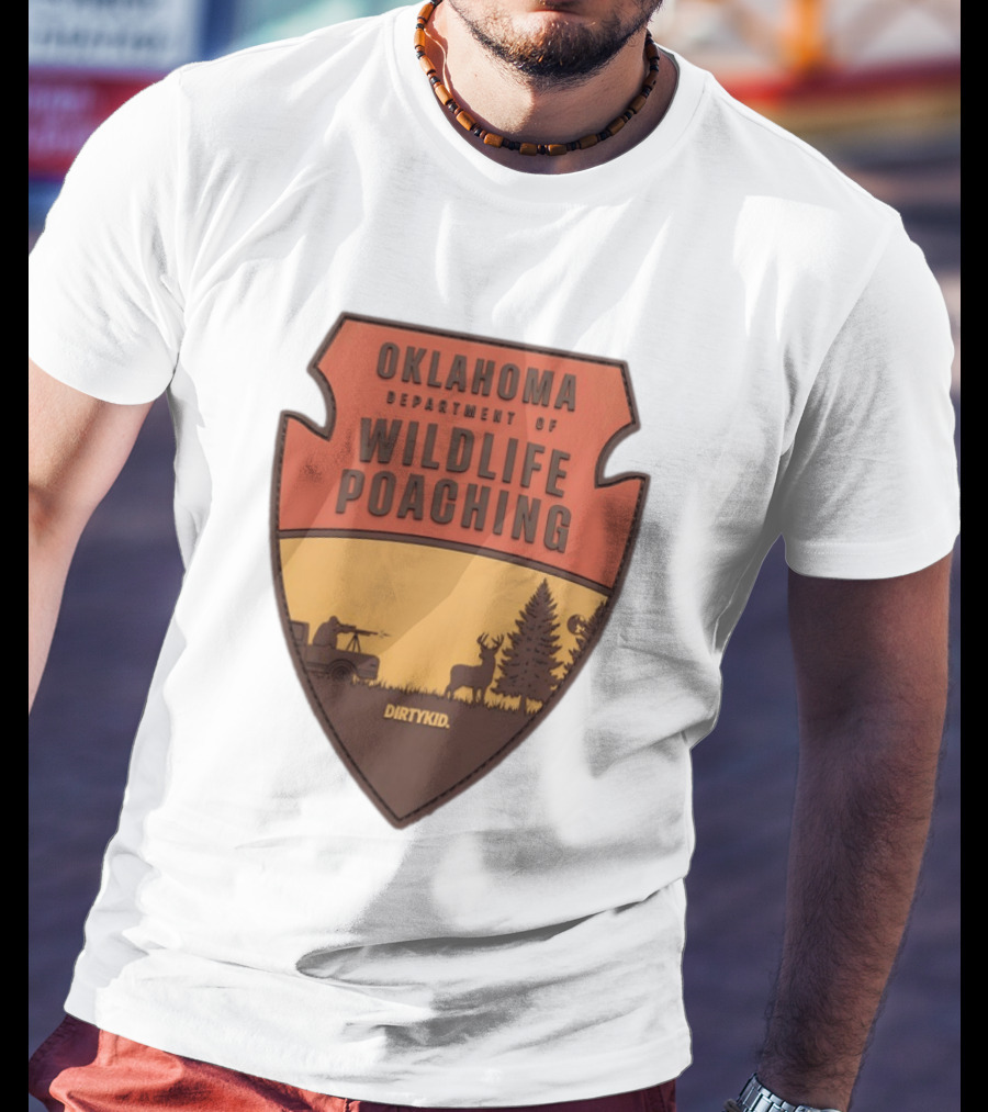 Oklahoma Wildlife Poaching Badge By DirtyKid T-Shirt