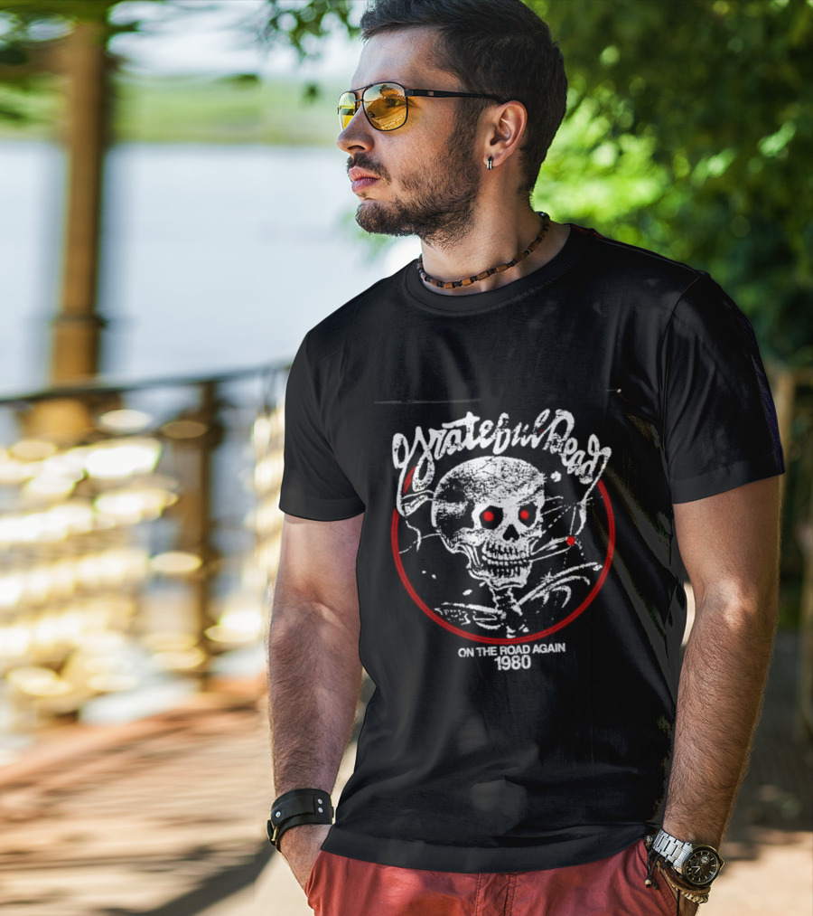 Grateful Dead 1980 Skull On The Road Again T-Shirt