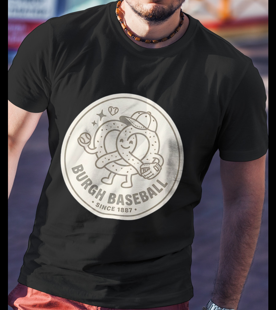 Burgh Baseball Since 1887 Pittsburgh Pretzel Softball Cap T-Shirt