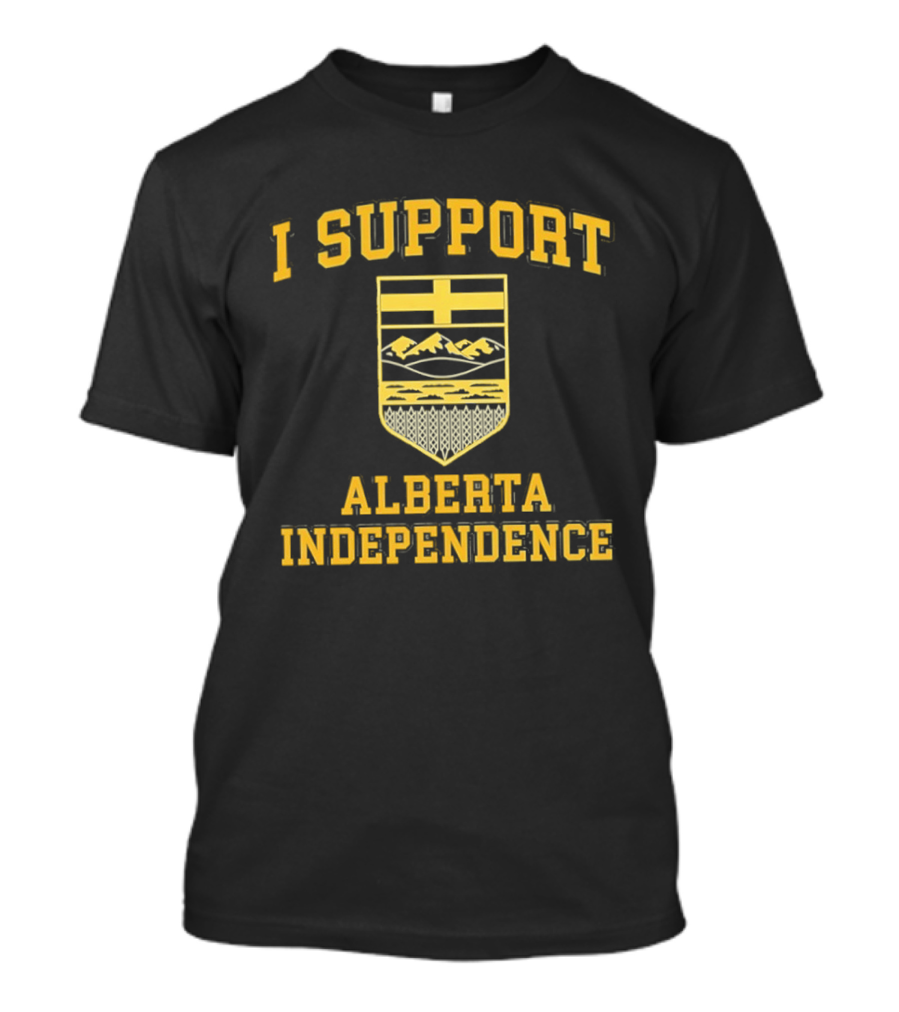 I Support Alberta Independence Flag Crest T-Shirt