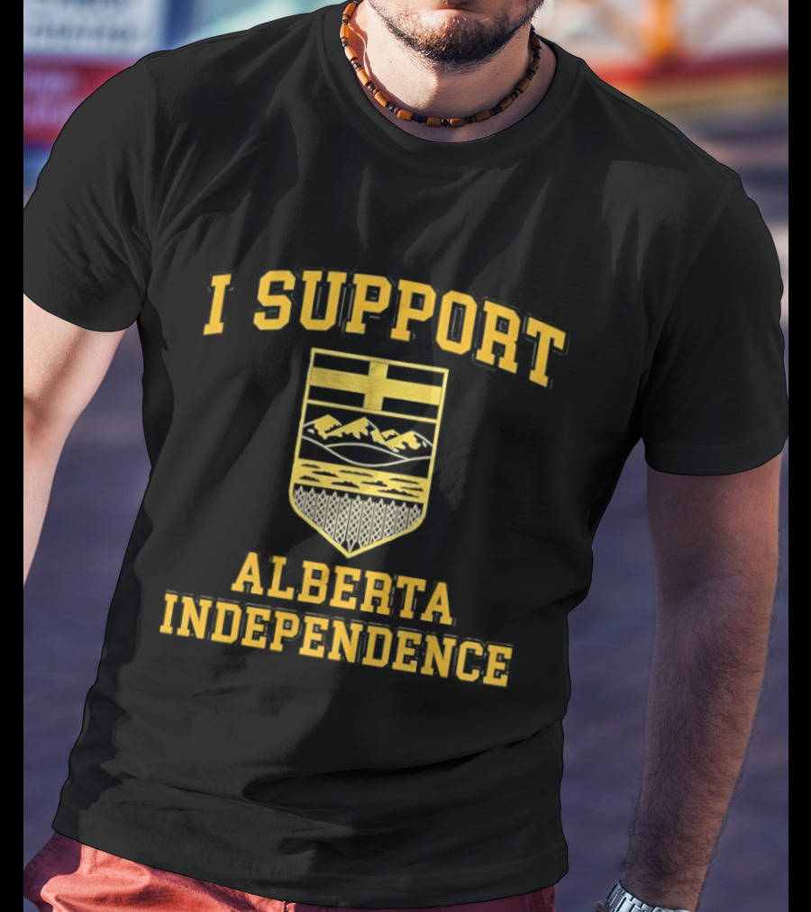 I Support Alberta Independence Flag Crest T-Shirt