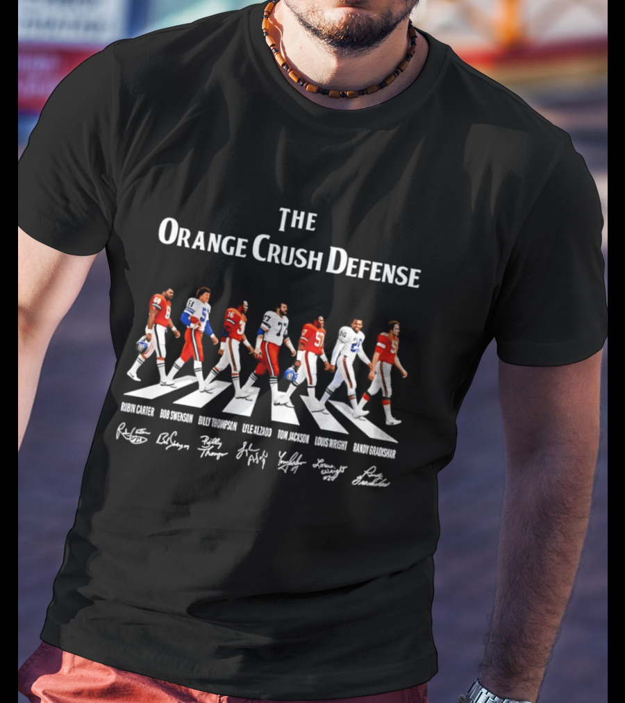 Denver Broncos The Orange Crush Defense Abbey Road Football Legends T-Shirt