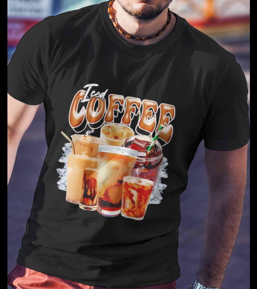 Iced Coffee Collage Iced Drinks Bootleg Vintage Aesthetic T-Shirt