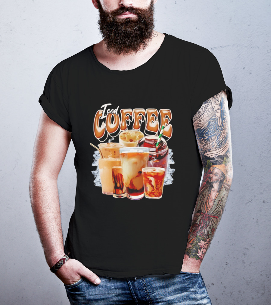 Iced Coffee Collage Iced Drinks Bootleg Vintage Aesthetic T-Shirt
