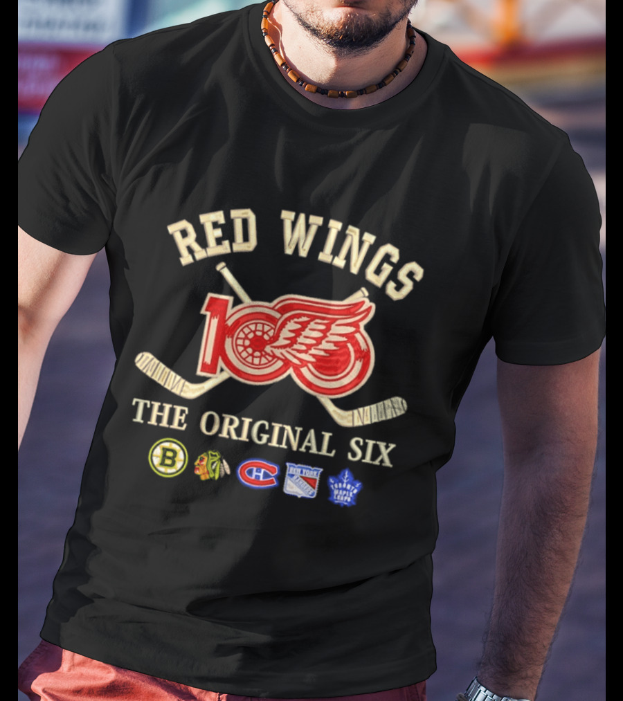 Detroit Red Wings 100th Anniversary 1926 2026 The Original Six NHL Teams T-Shirt