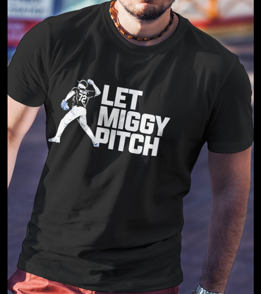Let Miggy Pitch Los Angeles Dodgers Miguel Rojas T-Shirt